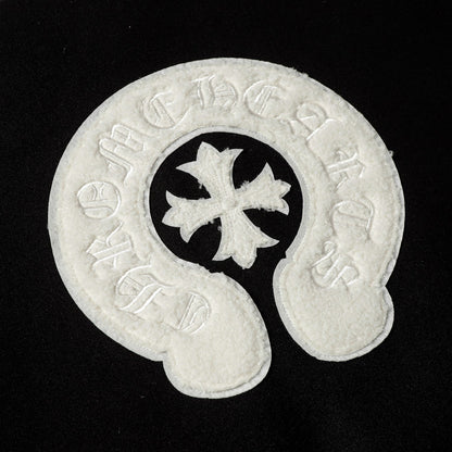 Chrome-Hearts Varsity Jacket - Black White Gothic Baseball Coat 2206