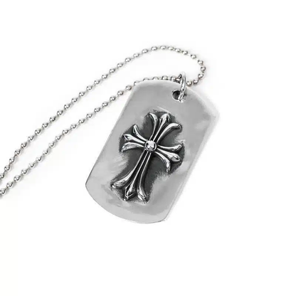 Chrome-Hearts TINY CH CROSS CUTOUT DOG TAG