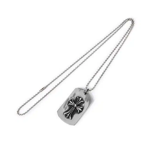 Chrome-Hearts TINY CH CROSS CUTOUT DOG TAG