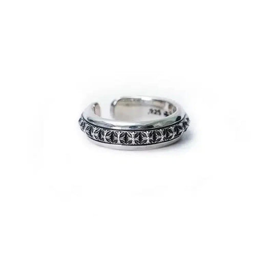 Chrome-Hearts PLUS PYRAMID OPEN BAND RING